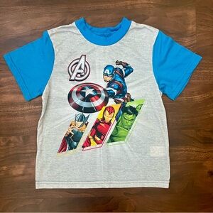 Marvel Avengers Superheroes Multicolored Pijama Top Shirt Boy’s Size 8